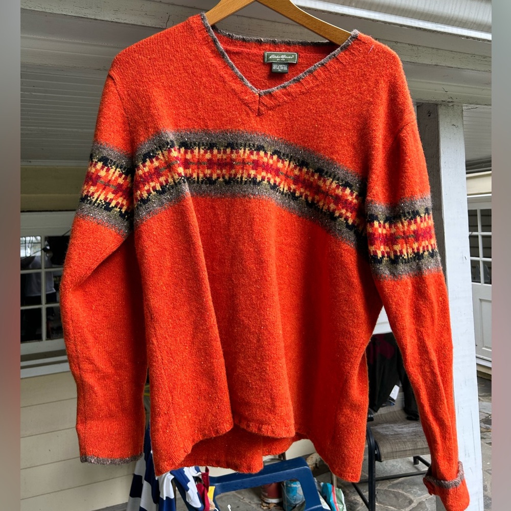 Eddie Bauer Vintage V-Neck Sweater